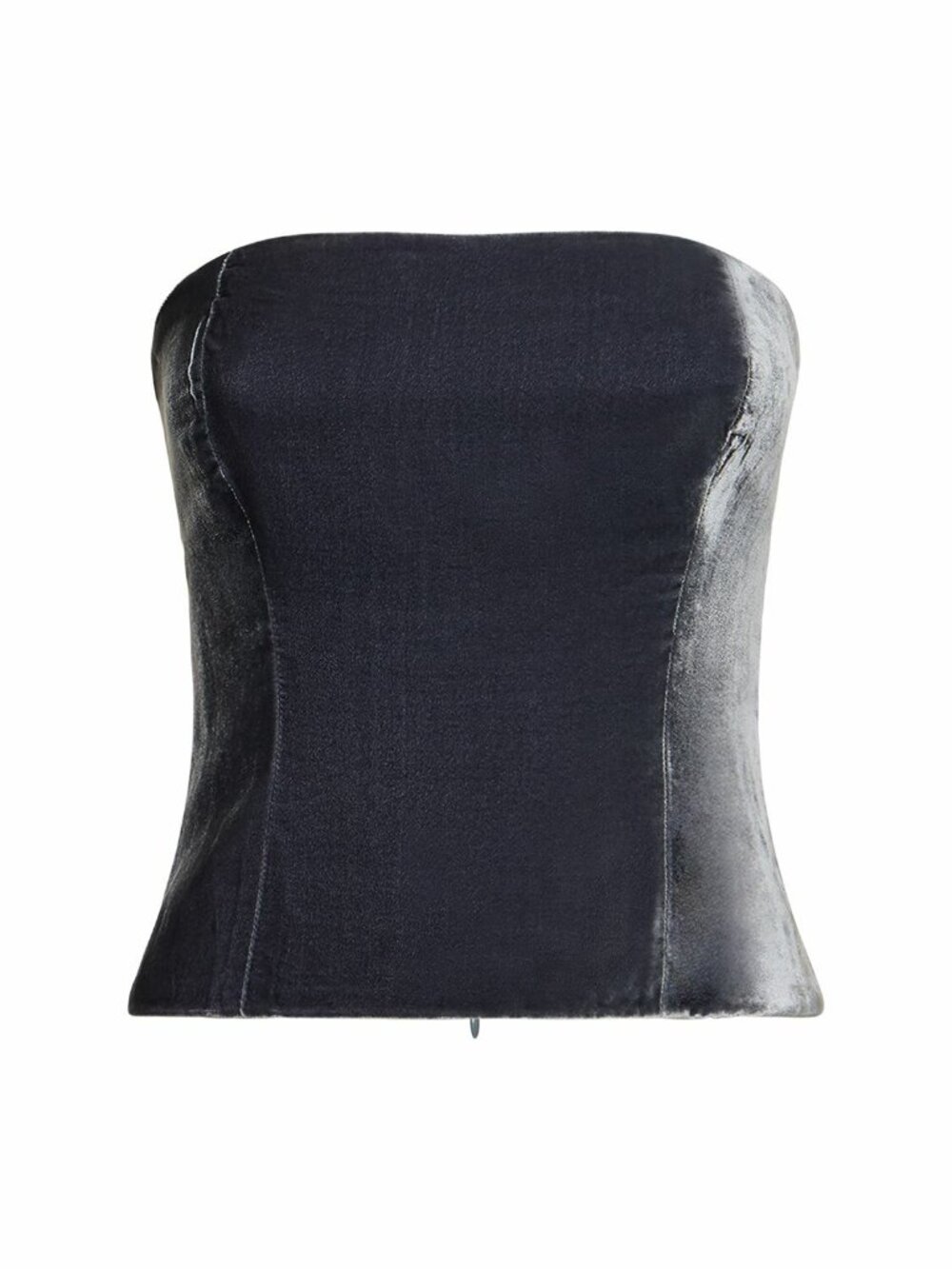 Reformation Giorgia Velvet Top Grey - Size 6 - Picture 3 of 3